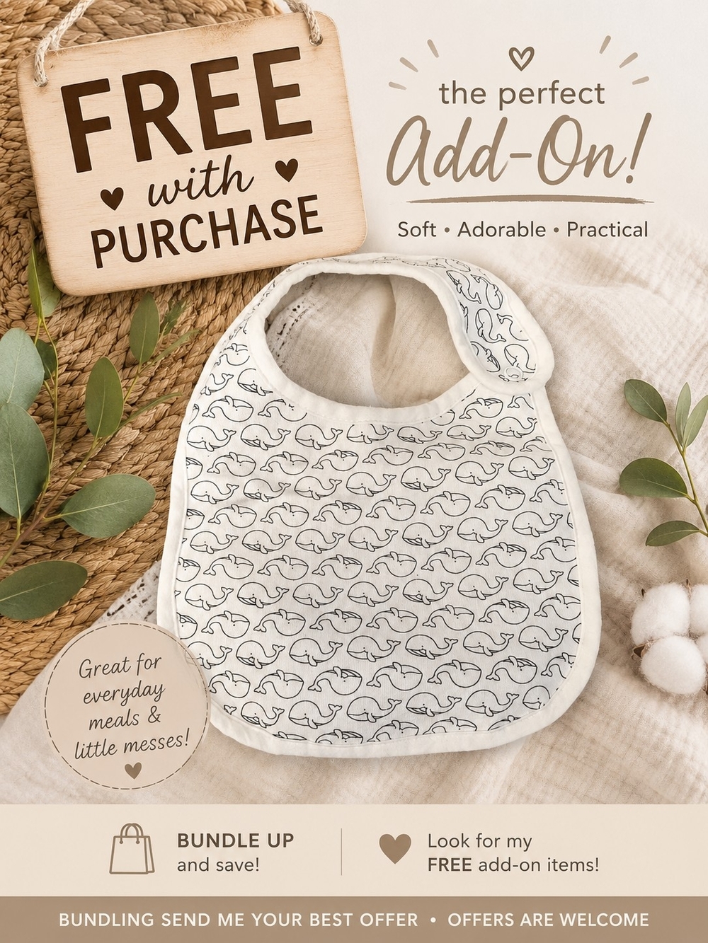 FREE with Purchase! 🐳 Baby Bib